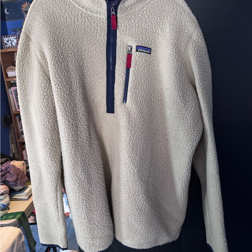 Patagonia Red and Black Fleece Jacket